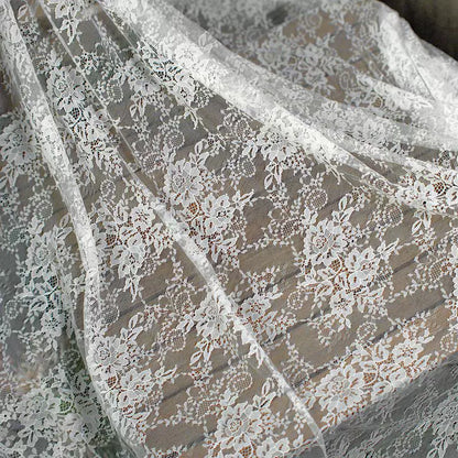 3Meter Exquisite Eyelash Lace 150CM White Lace Fabric Wedding Dress Sexy Lingerie DIY Clothes Accessory Wholesale Prices