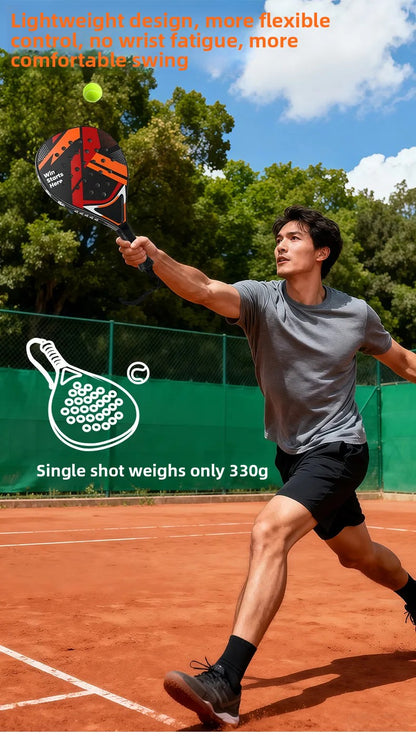 ABS Durable Anti-Vibration Plastic Grip Padel Tennis Racket, Bud get-Friendly for Beginners & Intermediates beach tennis beach