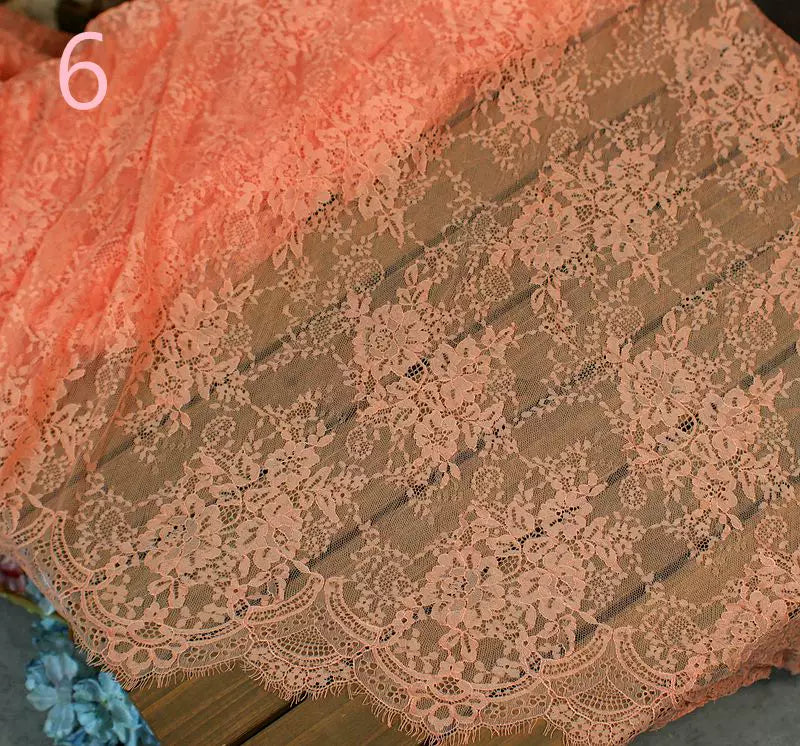 3Meter Exquisite Eyelash Lace 150CM White Lace Fabric Wedding Dress Sexy Lingerie DIY Clothes Accessory Wholesale Prices