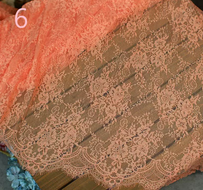 3Meter Exquisite Eyelash Lace 150CM White Lace Fabric Wedding Dress Sexy Lingerie DIY Clothes Accessory Wholesale Prices