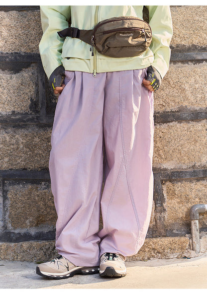 Men Women Splice Fashion Outdoor Loose Casual Lightweight Quick Dry Sports Cargo Baggy Pants Track Trouser Jogger Sweatpants