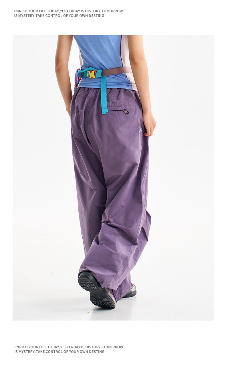 Men Streetwear Fashion Loose Casual Lightweight Quick Dry Sport Pants Women Outdoor Techwear Cargo Baggy Pant Boy Girl Trousers