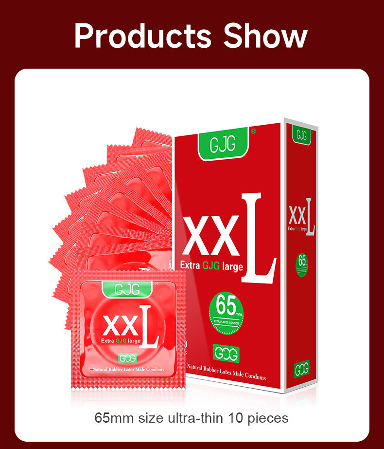 Extra Large Size 65mm Condoms Adults Toys For Men 10pcs XXL G-Spot Penis Sleeve Super Ultra Thin Smooth Condones Sex Products