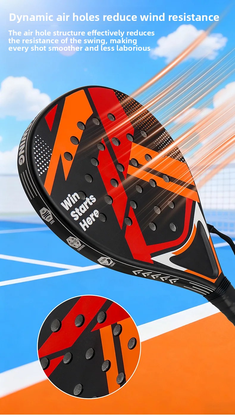 ABS Durable Anti-Vibration Plastic Grip Padel Tennis Racket, Bud get-Friendly for Beginners & Intermediates beach tennis beach