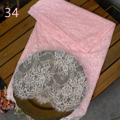 3Meter Exquisite Eyelash Lace 150CM White Lace Fabric Wedding Dress Sexy Lingerie DIY Clothes Accessory Wholesale Prices