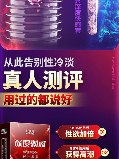 5D Dotted Condoms with Mustache Ribbed G Point Latex Ultra Thin Condom Orgasm Contraceptives Stimulate Vaginal Adults Sex Toys
