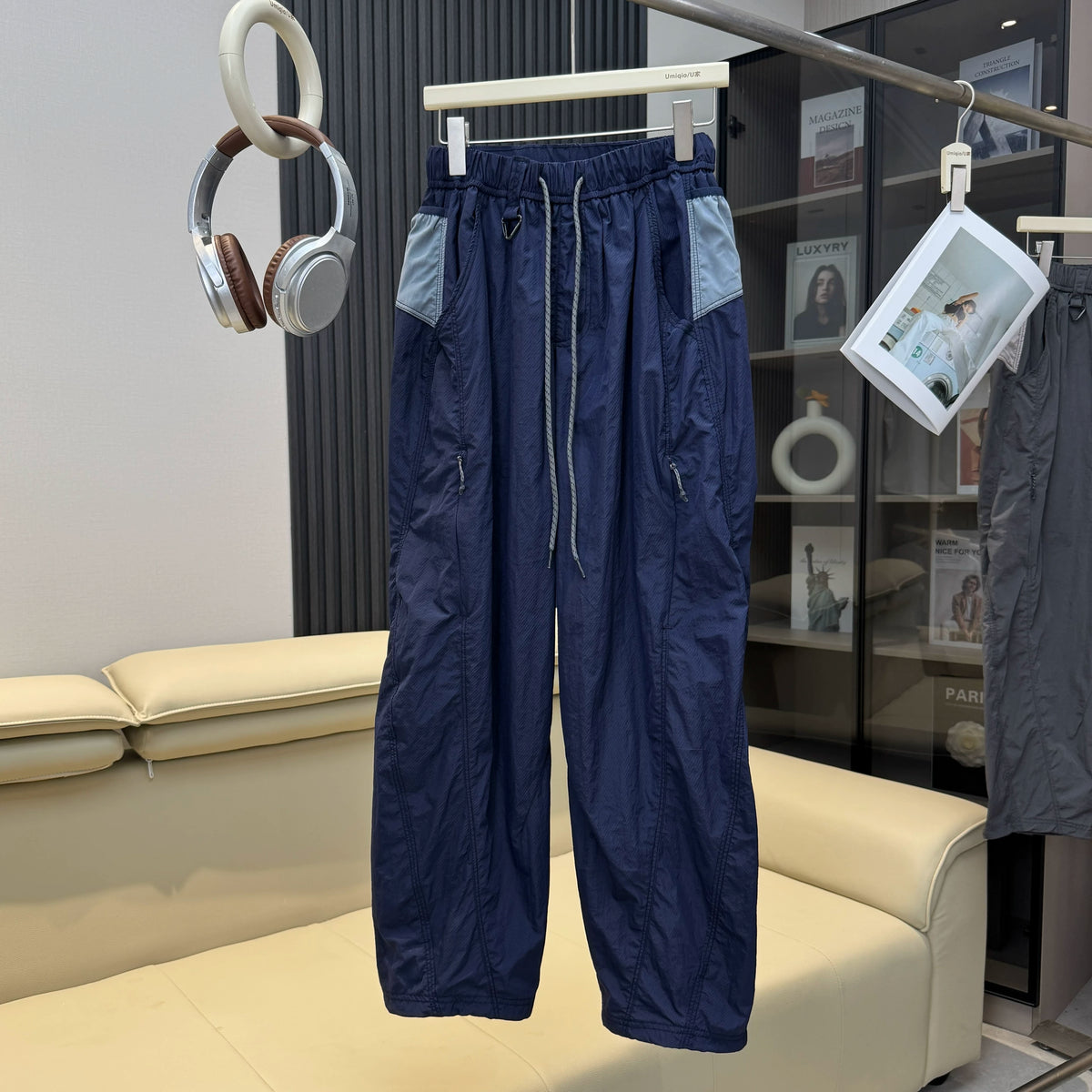 Outdoor Sports Casual Track Pants Men Women Lightweight Hiking Breathable Waterproof Quick Dry Loose Techwear Cargo Pant Trouser