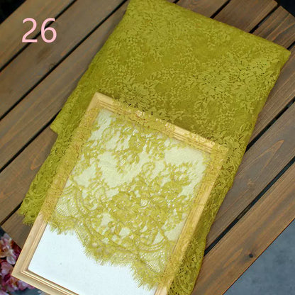3Meter Exquisite Eyelash Lace 150CM White Lace Fabric Wedding Dress Sexy Lingerie DIY Clothes Accessory Wholesale Prices