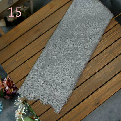 3Meter Exquisite Eyelash Lace 150CM White Lace Fabric Wedding Dress Sexy Lingerie DIY Clothes Accessory Wholesale Prices
