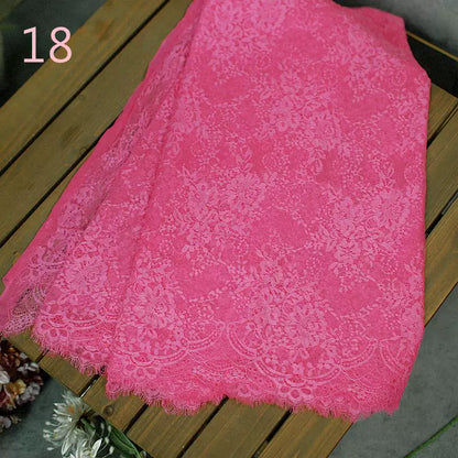 3Meter Exquisite Eyelash Lace 150CM White Lace Fabric Wedding Dress Sexy Lingerie DIY Clothes Accessory Wholesale Prices