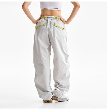 Men Women Splice Fashion Outdoor Loose Casual Lightweight Quick Dry Sports Cargo Baggy Pants Track Trouser Jogger Sweatpants