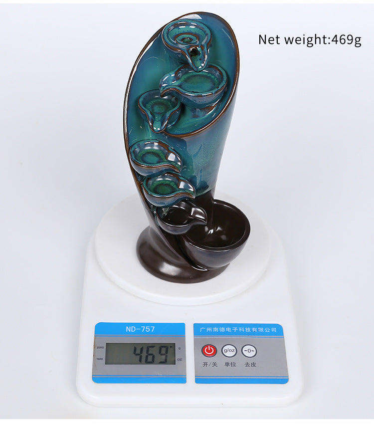 1pc Ceramic Waterfall Incense Burner Backflow Incense Burner Multifunctional Ornament (Without Incense)