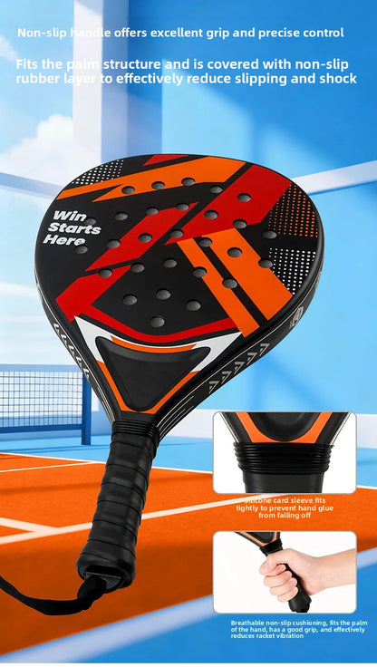 ABS Durable Anti-Vibration Plastic Grip Padel Tennis Racket, Bud get-Friendly for Beginners & Intermediates beach tennis beach