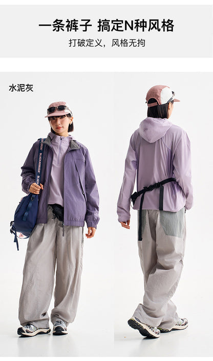 Men Women Splice Fashion Outdoor Loose Casual Lightweight Quick Dry Sports Cargo Baggy Pants Track Trouser Jogger Sweatpants