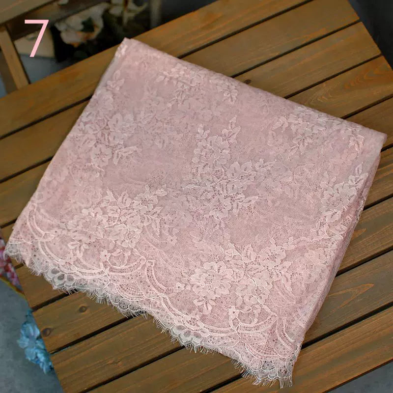 3Meter Exquisite Eyelash Lace 150CM White Lace Fabric Wedding Dress Sexy Lingerie DIY Clothes Accessory Wholesale Prices