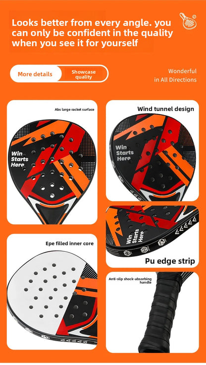 ABS Durable Anti-Vibration Plastic Grip Padel Tennis Racket, Bud get-Friendly for Beginners & Intermediates beach tennis beach