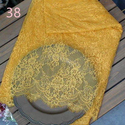3Meter Exquisite Eyelash Lace 150CM White Lace Fabric Wedding Dress Sexy Lingerie DIY Clothes Accessory Wholesale Prices