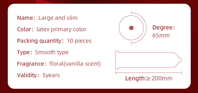 Extra Large Size 65mm Condoms Adults Toys For Men 10pcs XXL G-Spot Penis Sleeve Super Ultra Thin Smooth Condones Sex Products