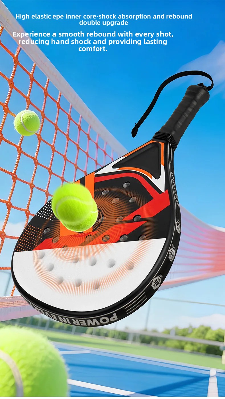 ABS Durable Anti-Vibration Plastic Grip Padel Tennis Racket, Bud get-Friendly for Beginners & Intermediates beach tennis beach