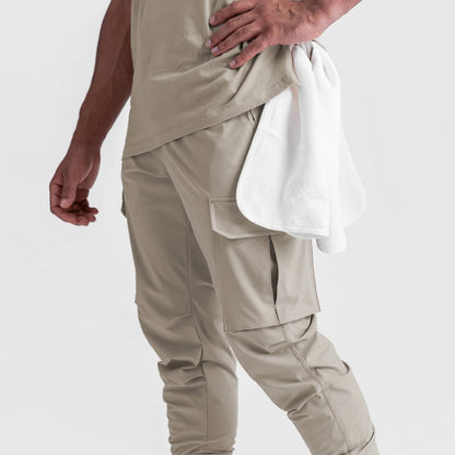 2024 New Men's Cargo Pants Summer Thin Loose Quick-Drying Elastic Leggings Running Training Sweatpants Casual Trend Trousers