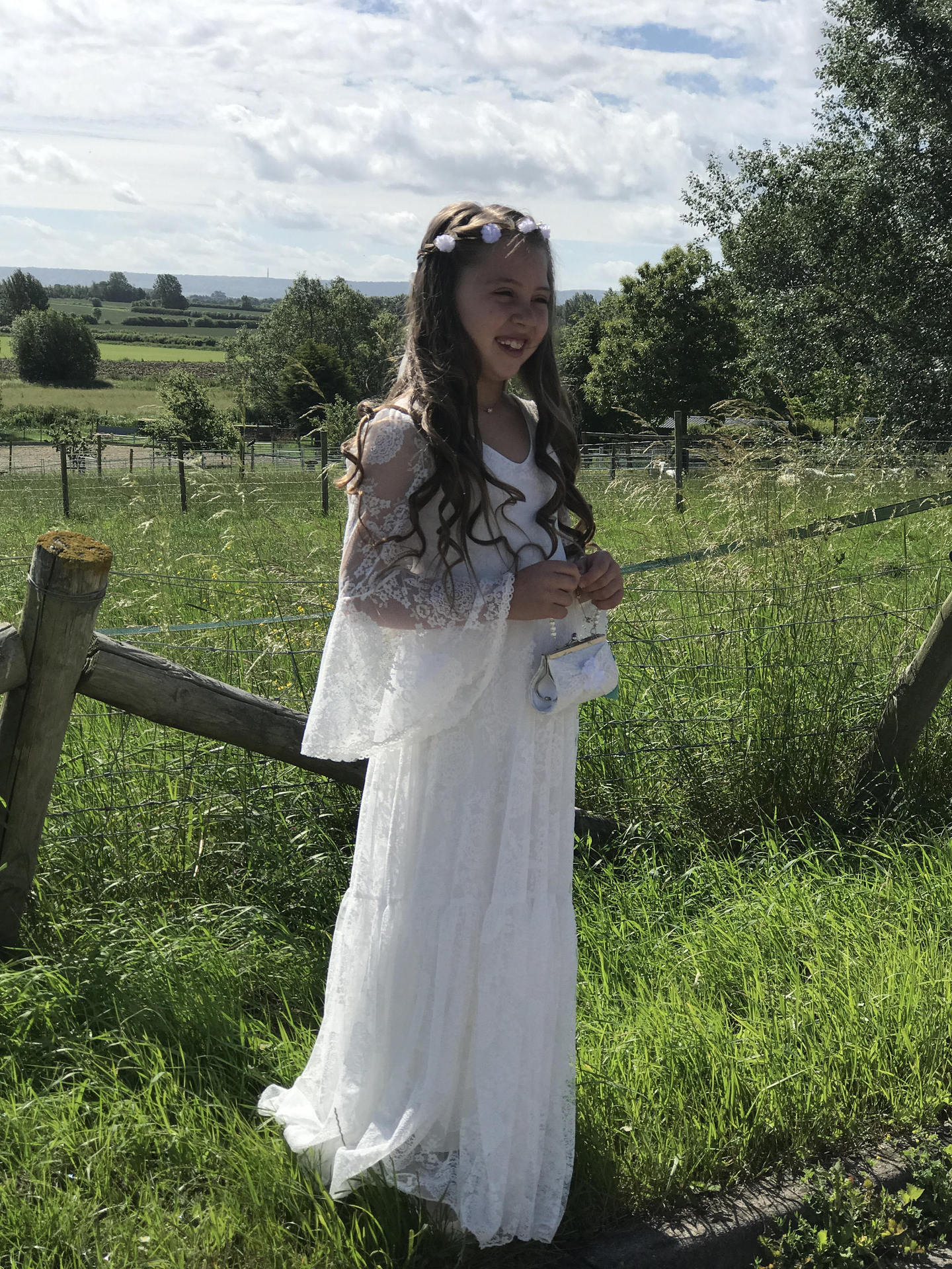 Kids Clothes White Lace Girls Full Sleeve Princess Dress Wedding Fancy Girl Long Dresses Elegant Evening Party Ball Gown 2 to 14