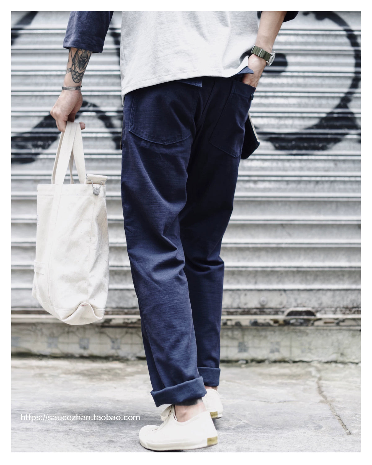 SauceZhan OG107 Utility Fatigue Pants Military PANTS Classic Cargo  Olive  Men's Baker Pants Satin Cotton Straight Fit