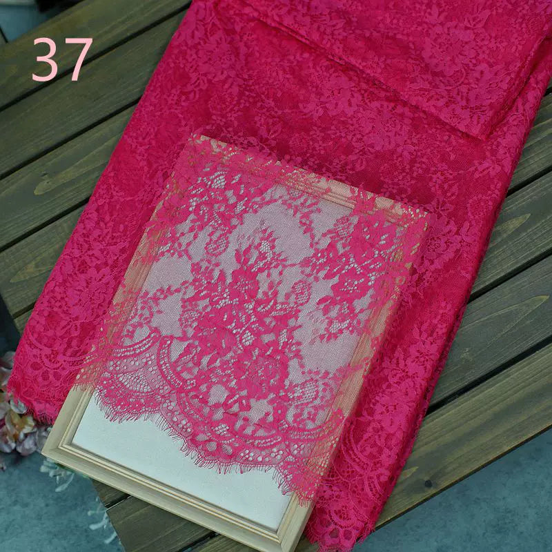 3Meter Exquisite Eyelash Lace 150CM White Lace Fabric Wedding Dress Sexy Lingerie DIY Clothes Accessory Wholesale Prices