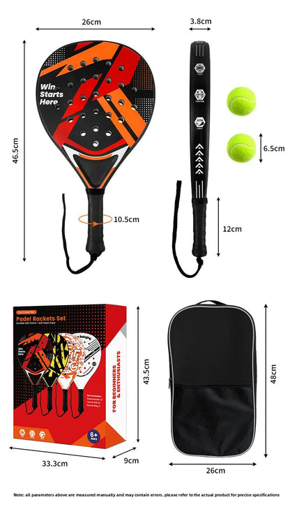 ABS Durable Anti-Vibration Plastic Grip Padel Tennis Racket, Bud get-Friendly for Beginners & Intermediates beach tennis beach