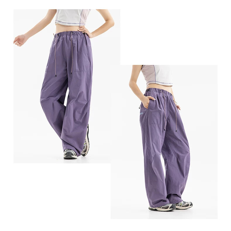 Men Streetwear Fashion Loose Casual Lightweight Quick Dry Sport Pants Women Outdoor Techwear Cargo Baggy Pant Boy Girl Trousers