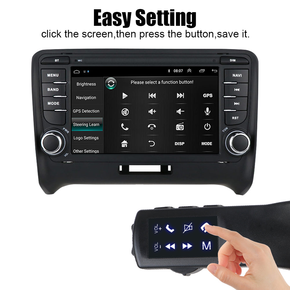 Wireless Control For Music Phone DVD Navigation Car Steering Wheel Buttons Universal 12V 8 Keys Remote Controller