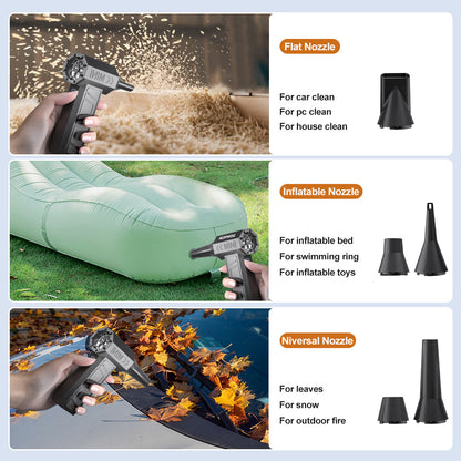 Blower Car Vacuum Cleaner Turbo Fan Violent Jet Fan Cleaning Blowing Tools Auto Dust Collector Portable Air Duster Hair Dryer