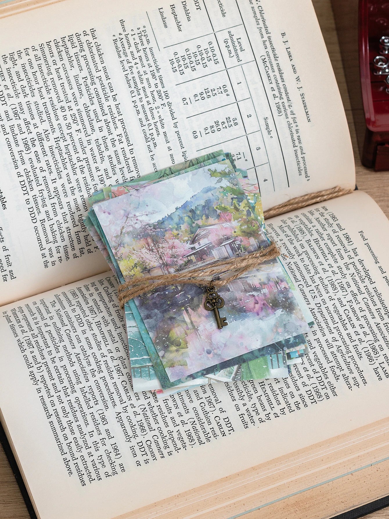 200 Sheets per Book of Different Themed Patterned Paper, with Floral and Landscape Designs, for DIY Diary, Scrapbook Decoration