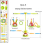 Ladybug Sport Entertainment Game Toy Multifunction Rope Skipping Machine Ferrule Jump Rocket Launcher Outdoor Educational