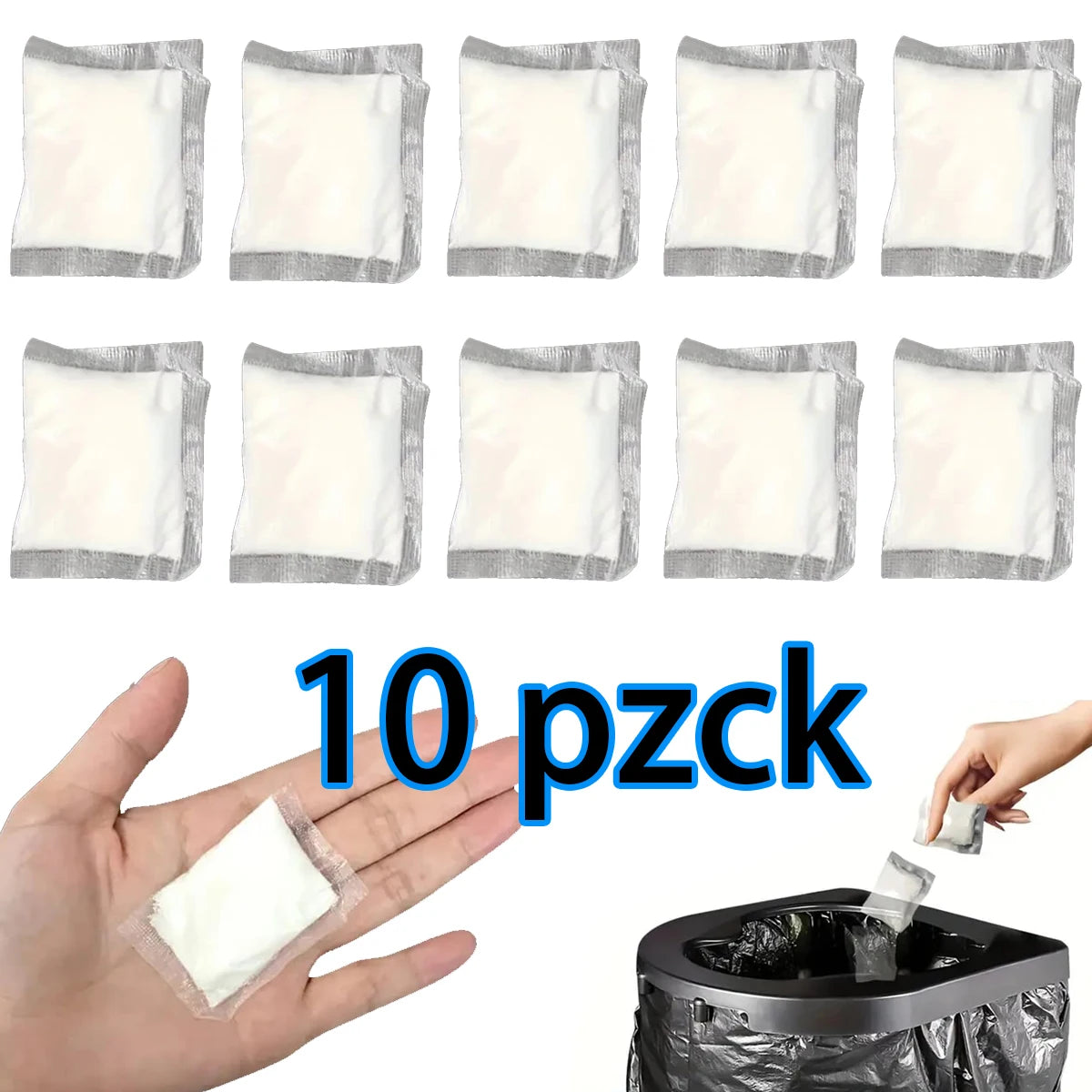 No need to unpack-[Portable | Stool Absorbent]  Outdoor portable toilet, bagged camping toilet paper, outdoor c