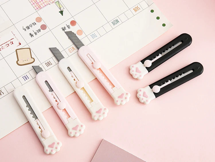 Mr.Paper Mini Portable Cat's Paw Tool Knife Cute Creative Exquisite Handbook Decoration Paper Cutting Stationery Supplies