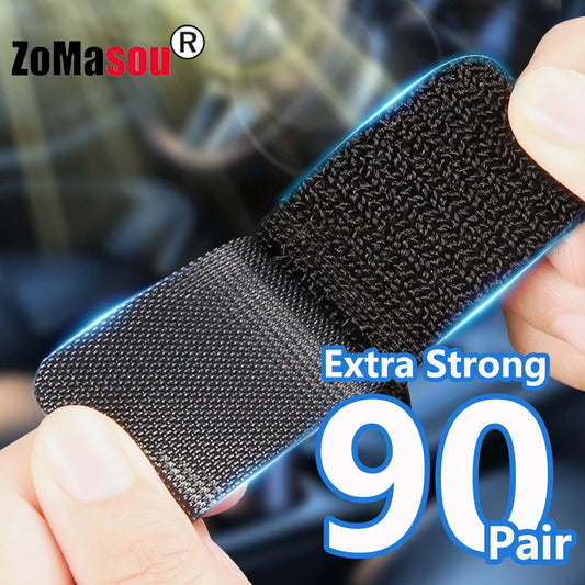 1-90 Self Adhesive Fastener Tape Extra Strong Carpet Fixing Sticker Double-Sided Hook-and-Loop Fastener Auto Adhesive Tape Fixed
