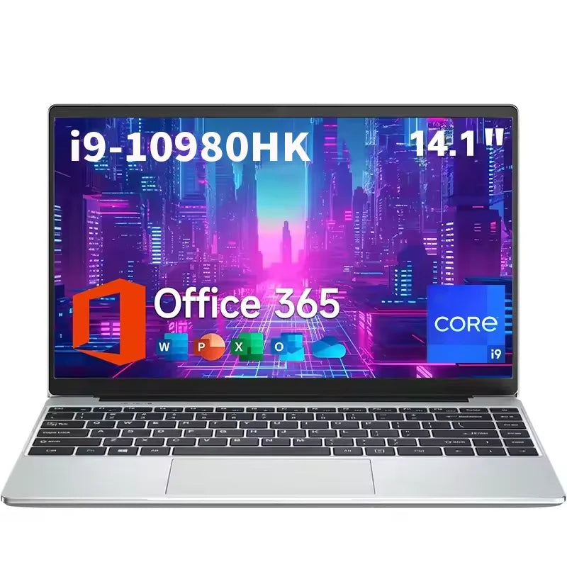 2026 New 14.1' Ultra Slim Laptop 16GB RAM 1/2TB SSD Windows 11 Pro Core I9-10980HK Notebook HD Games Office Study Computer