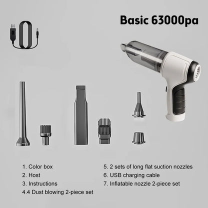 Car Wireless Vacuum Cleaner Portable Handheld120W Blowable Cordless Home Appliance Vacuum Home & Car Dual Use Mini VacuumCleaner