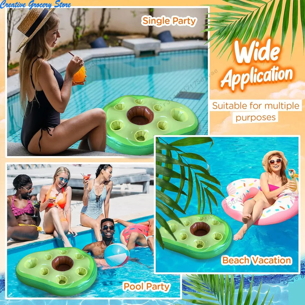 Inflatable Floating Drink Holder for Pool Float Party Accessorie Cup Floties Adult  Swimming Pool Floating Decoration Beach