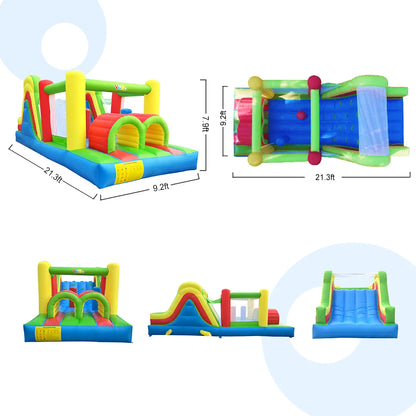 6.5*3*2.5m Giant Inflatable Jumping Castle Big Bounce House With Large Slide Trampoline Inflatable Bouncer Obstacle Slides