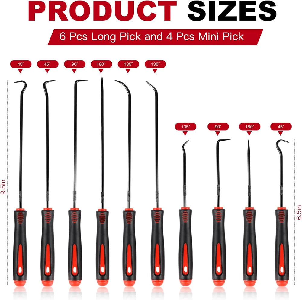 Car Auto Vehicle Oil Seal Screwdrivers Set O-Ring Seal Gasket Puller Remover Pick Hooks Tools Sealing Repair Tools 16cm 4Pcs