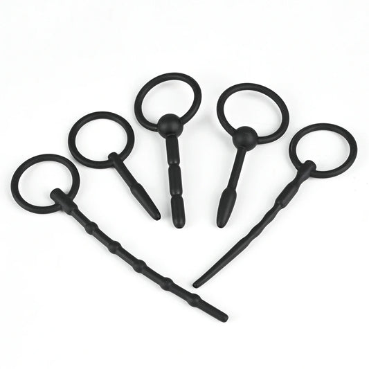 5 Sizes Soft Silicone Urethral Dilator Horse Eye Stick Penis Rod Male Masturbation Blockage Stimulator Catheter Sex Toys for Men