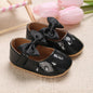 2025Black Fashion Newborn Party Princess Shoes  Boys And Girls' First Step Walking Shoes Rubber Soled Anti Slip Baby Shoes 0-18M