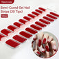 Gradient Auroras Semi Cured Gel Nail Strips Sparkly Shinning DIY Gel Polish Stickers for Nails Works with UV/LED Nail Lamps