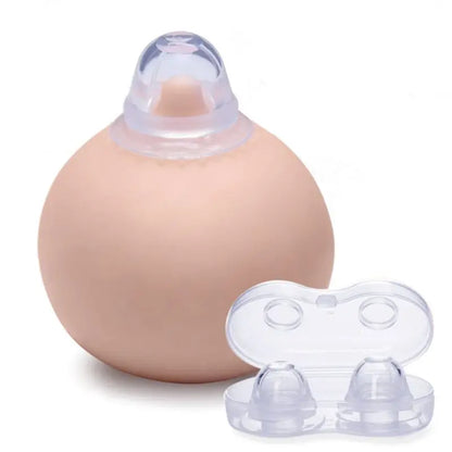 1 Pair Silicone Nipple Corrector Painless Nipple Sucker Puller Aspirator for Correction Flat Inverted Nipples