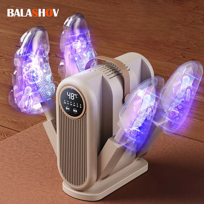 Foldable Shoe Dryer Electric Shoe and Boot Dryer Timing Control Household Shoe Warmer Portable Heater For Socks Boots