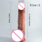 Realistic Dildo for Women Skin Sliding Foreskin Testicles Dildos Anal Vaginal Stimulation Strapon Penis Sex Toys for Female 18+