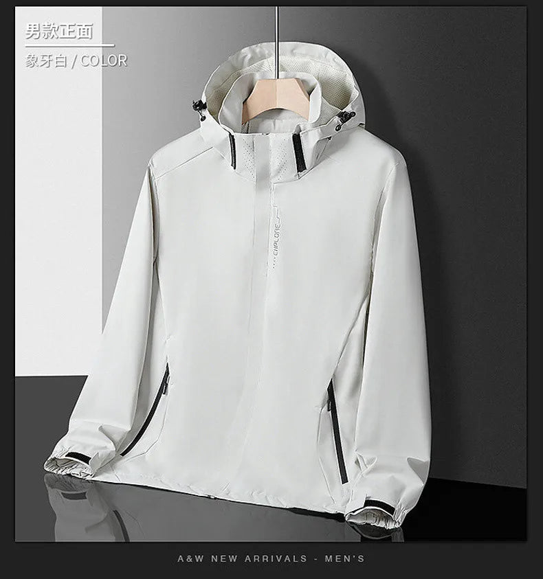 Camping Jacket Coats Men Water & Windproof Windbreaker Jacket Male Hiking Clothing Jacket Man Tops Fishing Wearing Free Shipping