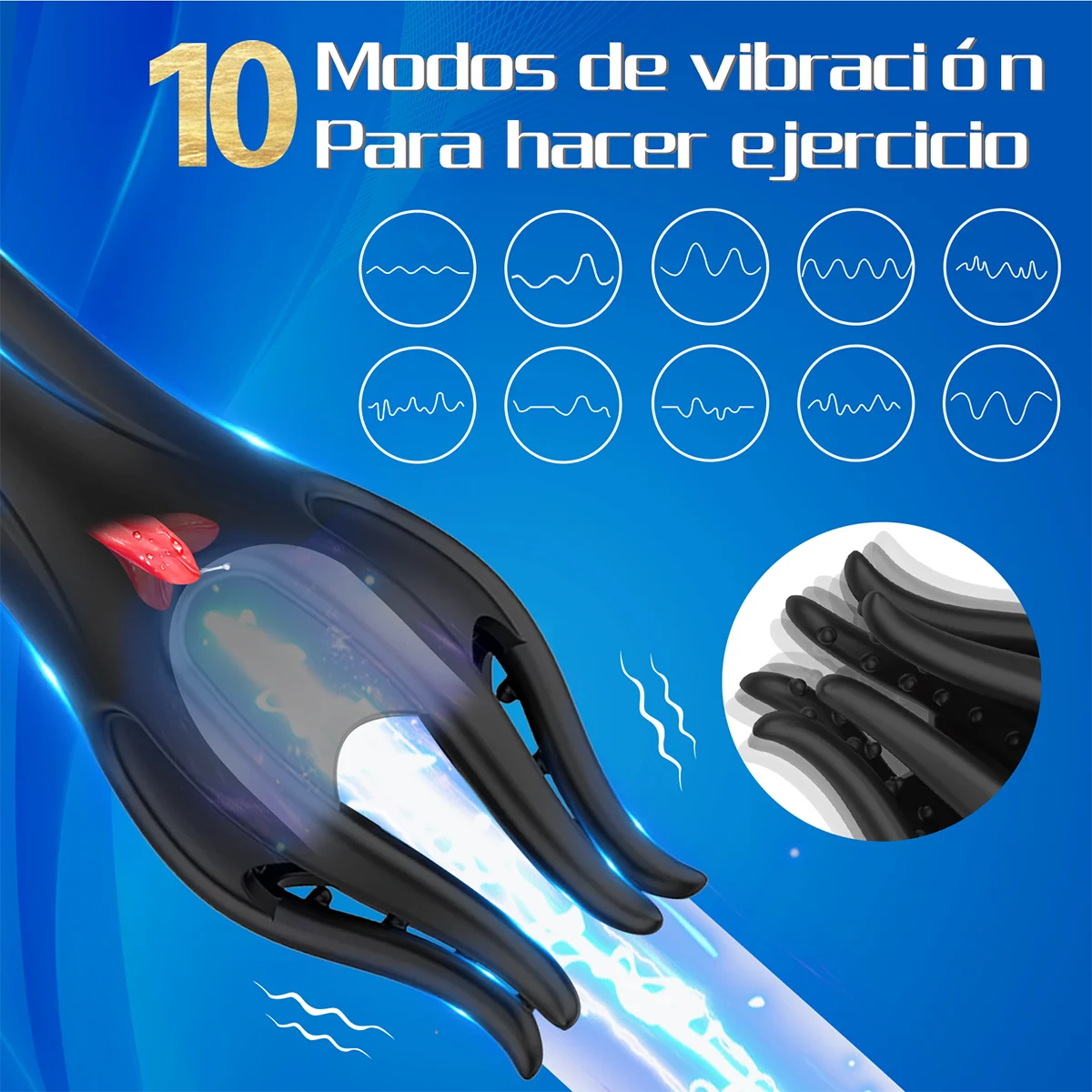 Glans Trainer for Men Powerful Vibrating Penis G Spot Masturbator Soft Fingertip Prolong Endurance Massage Vibrator Erotic Toys