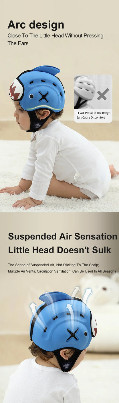 Baby Anti Fall Head Protection Hat Infant Learning Walk Breathable Helmet Toddler Safety Gear Caps for Walking and Crawling